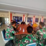 Tingkatkan Sinergitas, Yonif 725/Woroagi Hadiri Rapat Dan Olah Raga Bersama Di Sat Brimobda Sultra
