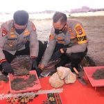 Kapolda Sulsel Bersama Kapolres Enrekang dan Bupati Enrekang Letakkan Batu Pertama Gedung Wicaksana Laghawa
