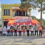 Beri Suplemen kepada Personel Penjaga Posko Perbatasan, Kapolres : Jaga Kesehatan dan Kebersihan Posko