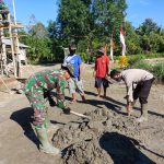 Satgas Bersama Masyarakat Bergotong Royong Membangun Gereja di KOLTIM