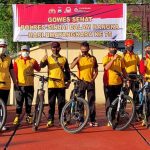 Sambut Hari Bhayangkara Ke-75, Kapolres Sinjai Pimpin Gowes Sekaligus Bakti Sosial