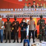 Kapolres & Forkopimda Mengecek Pelaksanaan Vaksinasi Dalam Rangka Hari Bhayangkara ke 75