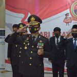 Kapolres Pasangkayu dan Forkopimda Ikuti Upacara Hari Bhayangkara Secara Virtual di Aula Rupatama.