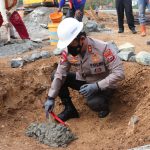 Kapolda Sulsel Melakukan Peletakan Batu Pertama Pembangunan Flat Siaga Dalmas Dit Samapta Polda Sulsel