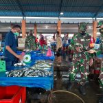 Tegakan PPKM,  Kodim 1417 Patroli Pelelangan Ikan Kendari