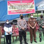 Kapolres Sinjai Hadiri Pemusnahan Barang Bukti Tindak Pidana Yang Telah Inkracht di Kantor Kejaksaan.