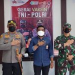 Kapolres Sinjai Bersama Dandim 1424 Tinjau Vaksinasi Massal Dosis 2 di Gerai Vaksin Presisi.