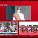 Pimpin Upacara HUT ke 76 Kemerdekaan RI di Manggalapi, Kapolda Sulteng disapa Presiden RI