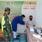 Beri Kenyamanan Warga, Babinsa Kodim Kendari Kembali Monitoring Pelaksanaan Vaksinasi Tahap II