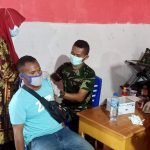 Latihan dan Gelar Vaksin, Yonif 725/Wrg Bantu Masyarakat Konut Hadapi COVID 19