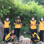 Sambut Hari Kemerdekaan RI ke 76 dan mendukung Palu Adipura, Jalan Soekarno Hatta diserbu pasukan kuning hitam