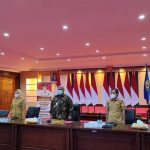Gubernur Ali Mazi bersama Pejabat Pemprov Sultra Menghadiri Launching MCP dan SIWASIAT Secara Virtual