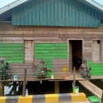 Rumah Sasaran Fisik Mulai di Cat Hijau Oleh Satgas Pra TMMD-112 Kodim 1417/ Kendari
