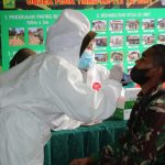 Seluruh Personil Satgas TMMD Jalani Swab Tes Sebelum Melaksanakan Kegiatan