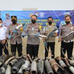 Syukuran Polantas, Polres Sinjai Musnahkan Knalpot Brong karena Meresahkan Warga