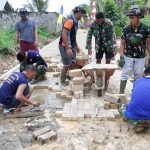 Uber Target Satgas TMMD Kebut Pemasangan Paving Blok Jalan