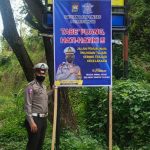 Cegah Laka Lantas, Polres Sinjai Pasang Spanduk Imbauan.