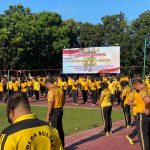 HUT Polwan ke-74, Polwan Polda Sultra Olahraga Bersama. 