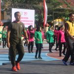 Dalam Rangka HUT RI ke-77, Polres Sidrap dan Kodim 1420 Gelar Olahraga Bersama 