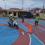 Sebagai Tolak Ukur Terhadap Kemampuan Pengendara, Satlantas Polres Sidrap Gelar Ujian Praktek SIM C 