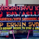 Dalam Rangka HUT Bawaslu Kabupaten Kota ke- 4, Kapolres Sidrap Beri Ucapan Karangan Bunga ke Bawaslu Sidrap 