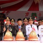 Kapolres Sidrap Hadiri Upacara Penurunan Bendera HUT ke-77 RI Yang Dipimpin Wabup