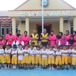Program  Tim Sehat Presisi,  Kapolres Sidrap Senam Bersama Murid TK Kemala Bhayangkari