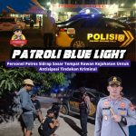Antisipasi Kamtibmas dan Kamseltibcar Lantas di Akhir Pekan,  Personel Polres Sidrap Lakukan Patroli Blue Light 