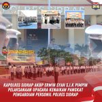 Kapolres Sidrap Pimpin Upacara Kenaikan Pangkat Pengabdian 