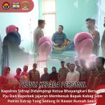 Wujud Kepedulian, Kapolres Sidrap Bersama PJU dan Bhayangkari Besuk Anggota yang Sakit