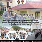 Apel Pagi Jam Pimpinan, Kapolres Sidrap Berikan Reward dan Punishment Terhadap Anggota