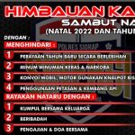 Kapolres Sidrap Keluarkan 7 Himbaun Kamtibmas Jelang Natal dan Tahun Baru 2023