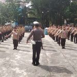 Personel Satlantas Polres Sidrap Beri Sosialisasi Tertib Lalu Lintas ke Peserta Pramuka Raimuna Cabang 