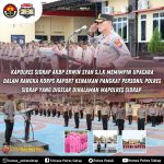 Polres Sidrap Gelar Upacara Laporan Kenaikan Pangkat Personil