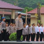 Pimpin Apel Pagi Perdana, Ini Penyampaian Karo SDM Polda Sultra.