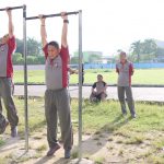 Kapolres AKBP Erwin Syah bersama Personel Polres Sidrap Mengikuti Tes Kesamaptaan Jasmani