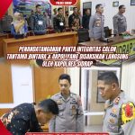 Kapolres Sidrap Pimpin Pengambilan Sumpah Jabatan Dan Penandatanganan Pakta Integritas Penerimaan Anggota Polri T.A 2023