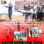 Kesiapan Peringatan HUT Bhayangkara Ke 77, Kapolres Sidrap Bersama Anggota Laksanakan Latihan Menembak