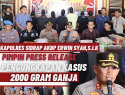 Sat Narkoba Polres Sidrap Berhasil Gagalkan Peredaran 2Kg Ganja