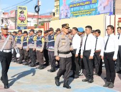 Saat Pimpin Apel Gelar Pasukan Operasi Patuh Pallawa 2023, Ini Penyampaian Kapolres Sidrap kepada Personel