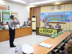 Kapolres Sidrap Pimpin Pelatihan Pra Operasi Patuh Pallawa 2023, Ini Penekanannya kepada Personel