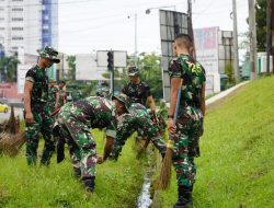 Program Sapu Bersih Korem 143/HO Sasar Masjid Al-Kautsar Kendari