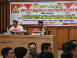 Tim Itwasda Polda Sulsel Lakukan Audit Kinerja PNBP Tahun 2023 di Polres Sidrap