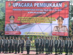 Pembukaan Pendidikan Pembentukan Bintara Polri Gelombang II Tahun 2023 di SPN Polda Sultra