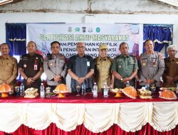 Pulihkan Konflik Dan Kuatkan Interaksi, Polres Buton, Koramil Pasarwajo Dan Pemda Gelar Pertemuan Bersama Kel. Kombeli Dan Kel. Takimpo