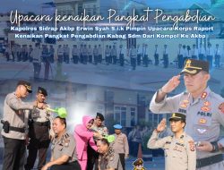 Kapolres Sidrap Pimpin Kenaikan Pangkat Pangabdian Kabag SDM Dari Kompol ke AKBP