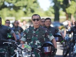 Kunker Ke Kodim 1409/Gowa, Pangdam XIV/Hsn Gunakan Motor Trail Sambil Pantau Aktivitas Warga Berjalan Aman