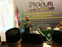 Selaku Narasumber PKKMB, Mewakili Pangdam, Pamen Ahli Bid Idpol Poksahli Pangdam XIV/Hsn Berikan Materi Wasbang Kepada Maba Politeknik Muhammadiyah Makassar