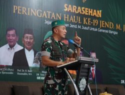 Sarasehan Haul Jenderal TNI (Purn) M. Jusuf, Pangdam XIV/Hsn : Sosok Alm Jenderal TNI (Purn) Menginspirasi kita Untuk Menjadi Teladan kepada Anak Buah
