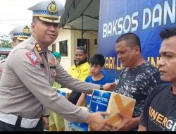 Direktorat Lantas Polda Sultra Serahkan Bansos Serta Pelepasan Personil Yang Akan Melakukan Baksos